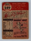 1953 Topps  249 Eddie Ed O brien Rookie Low Grade Vintage High   Baseball Card