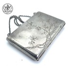Antique Russian Imperial Silver Lady   s Purse With Chain