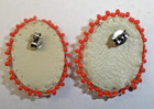 Native American Indian Beaded Leather Porcupine Quill Earrings