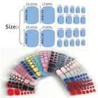Full Size Solid Colour Manicure Self-adhesive Stick Toe Nail Wraps Gel Stickers
