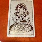 1 Vintage Halloween Little Girl Fortune Telling Gypsy Witch Brown Playing Card