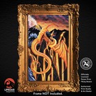 Fire Falls By Carla Morrow 12x18 Inch Gold Lava Dragon With Volcano Art Poster