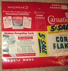 1952 Airplane Recognition Cards Carnation Corn Flakes Cereal Box Wax Wrapper