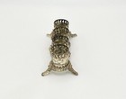 Vintage Hollywood Regency Gold   Silver Tone Lipstick Metal Holder Vanity Cherub