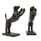 New Pair Of Cast Iron Labrador Retriever Sporting Dog Bookends In Bronze 6 