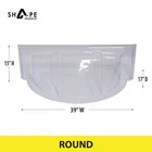39 In  W X 17 In  D X 15 In  H Economy Round Bubble Window Well Cover