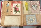 Antique 1800 s Scrapbook Trade Cards Die Cuts Lithographs Postcards 130  Pieces