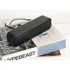 Usb Computer Speaker usb Powered Mini Soundbar Speaker laptop Stereo Black