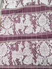 Vintage Saree Silk Banarasi Purple Plum Mythical Sanskriti Baluchari Sari Fabric