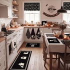 16 Pcs Halloween Kitchen Decor Set  Cute Ghost 4 Kitchen Towels  4 Placemats  2