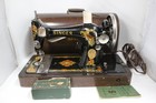 Vintage Singer Model 128 Sewing Machine With Bentwood Case