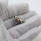 Vintage Italian Handmade Genuine Silver Micro Cat Solid Dollhouse Miniature