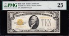 Very Nice Bold   Crisp Vf 1928  10 Gold Certificate  Pmg 25  Free Ship  93074a