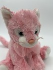 Ty Silk Beanie Buddies 11    Carnation The Cat Kitty Pink Plush 2004 Blue Eyes