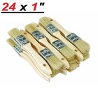 24 Pc 1  Chip Brush Brushes Disposable Paint Glue Touchups 100  Pure Bristle