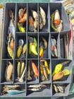 Fishing Tackle Lot Rapala Crankbaits  Worms  Hooks  New   Used Some New Vintage