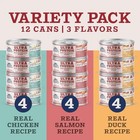 High Protein Grain Free Wet Cat Food Pate Variety Pack  12ct