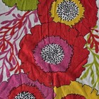 Vtg 70 s Cannon Monticello Bath Towel Floral Red Yellow Retro Bright Colors