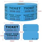 Blue 50 50 Raffle Tickets - Double Rolls  1000 Per Roll