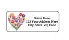 30 Tulip Heart Personalized Return Address Labels 1 In X 2 625 In
