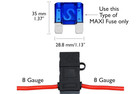 2 Pack 8 Gauge Apx Maxi Inline Blade Fuse Holder 100  Ofc Copper Wire Heavy Duty