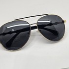 Gold Metal Aviator Pilot Sunglasses Black Smoke Lens Retro Vintage Style Unisex