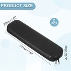 Silicone Pen Case  2 Pcs Rectangular Small Pencil Pouch With Zipper  Black