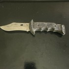 Stainless Steel Drop Point Full Tang Hunting survival Knife Metal Handle 5in 