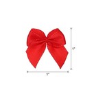 100pcs Mini Ribbon Bow 1  Fabric Satin Ribbon Flower Bows For Craft Diy Red