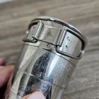 Vintage Pennsylvania Railroad Brass Collapsible Travel Cup W  Handle Silvertone 