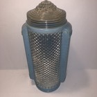 Glass Only Part - Vintage Art Deco Blue Bullet Torpedo Table Lamp Design