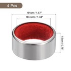 4ps Wine Bottle Collars Stainless Steel Wine Drip Ring With Velvet Felt