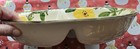 Vintage Franciscan Meadow Rose Serving Dish 2 Section Yellow
