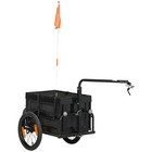 Aosom Bike Cargo Trailer Wagon Cart With Removable Storage Box  16in Wheels