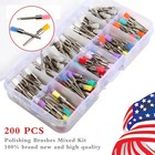 200 Pcs Dental White   Colorful Nylon Latch Flat Polishing Polisher Prophy Brush