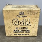 2- Vtg New Nos Olympia Gold Light Beer Sign Gitter Rare Old Stock Comes W  Box
