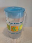 Mr  Coffee Iced Tea Maker Replacement 2 Quart Pitcher W Blue Lid Sun Lemon Print