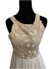 Girls Size 16 Gold Embroidered Sparkle Dress Sleeveless Lined