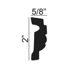 Outwater 2 x5 8 x96  Primed White Panel Moulding