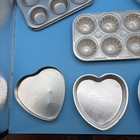 Vintage Mini Baking Pan Lot Easy Bake Oven Toy Kitchen Heart Cake Muffin Pans