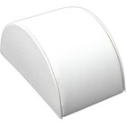 White Faux Leather Bracelet Half Moon Jewelry Display Ramp Stand 5  X 2 1 2 