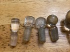 Vintage Bottle Stopper Set Lot Of 7 Glass Decanter Tops 