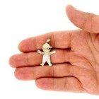 3d Solid Baby Boy Child Charm Pendant Real 10k Yellow White Rose Tricolor Gold
