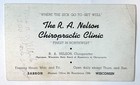 Vintage Litho Postcard Chiropractic Clinic R A Nelson Barron Wi
