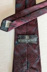 Vintage Rohde-royce Paisley Necktie Burgundy Teal Made Usa Polyester Silk