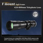 Nikon F Lens 420-800mm Mf Zoom Telephoto For Dslr D850 D750 D3500 D5500 D7100