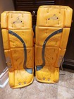Flite Hockey 30  Yellow Ice Hockey Goalie Leg Pads Canada Made Read Description 