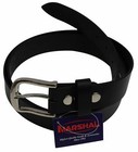 New Marshal Casual Belt 1 5  Wide Top Grain Genuine Leather Silver Buckle