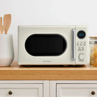 Insignia - 7 Cu  Ft  Retro Compact Microwave - Cream Color  Compact Construction