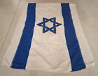 Rare Vtg 50 s  Sewn Israel Flag Judaica Star Of David 100  Cotton 95cm X 77cm